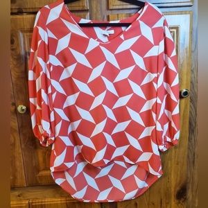 Ny&co Geometric High/low Size M Blouse